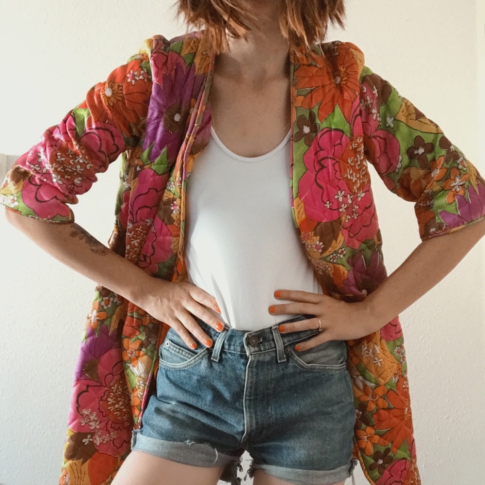Vintage quilted kimono